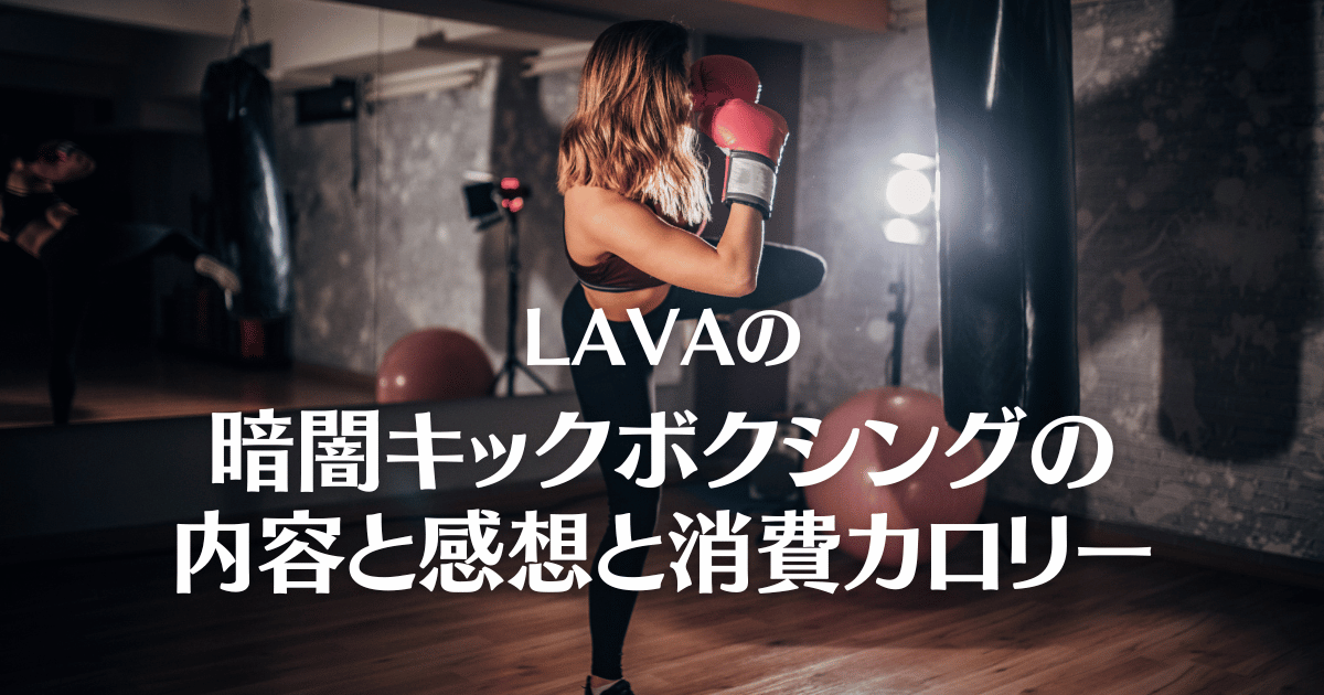 LAVAの暗闇キックボクシングの内容と感想と消費カロリー   Shinayaka.com