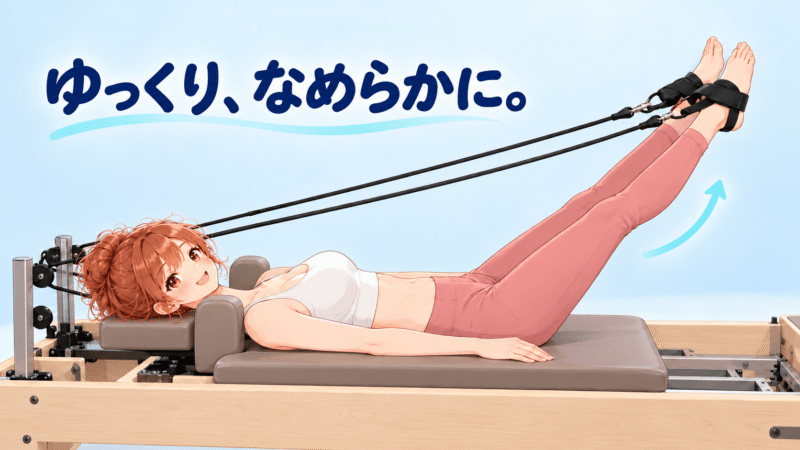 ゆっくり動いてフォームを意識するマシンピラティス
